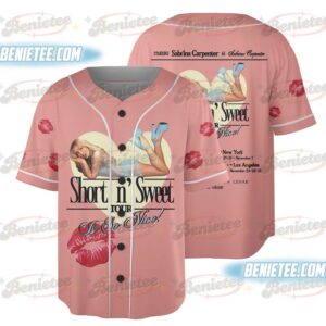 Sabrina Carpenter Short N Sweet Tour 2025 Baseball Jersey