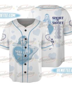 Short n' Sweet Kiss Graphic Baseball Jersey, Sabrina Carpenter Music Jersey