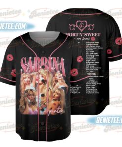 Sabrina Carpenter Vintage Baseball Jersey, Retro Pop Music Fan Merch, Iconic Singer Collage Concert Top