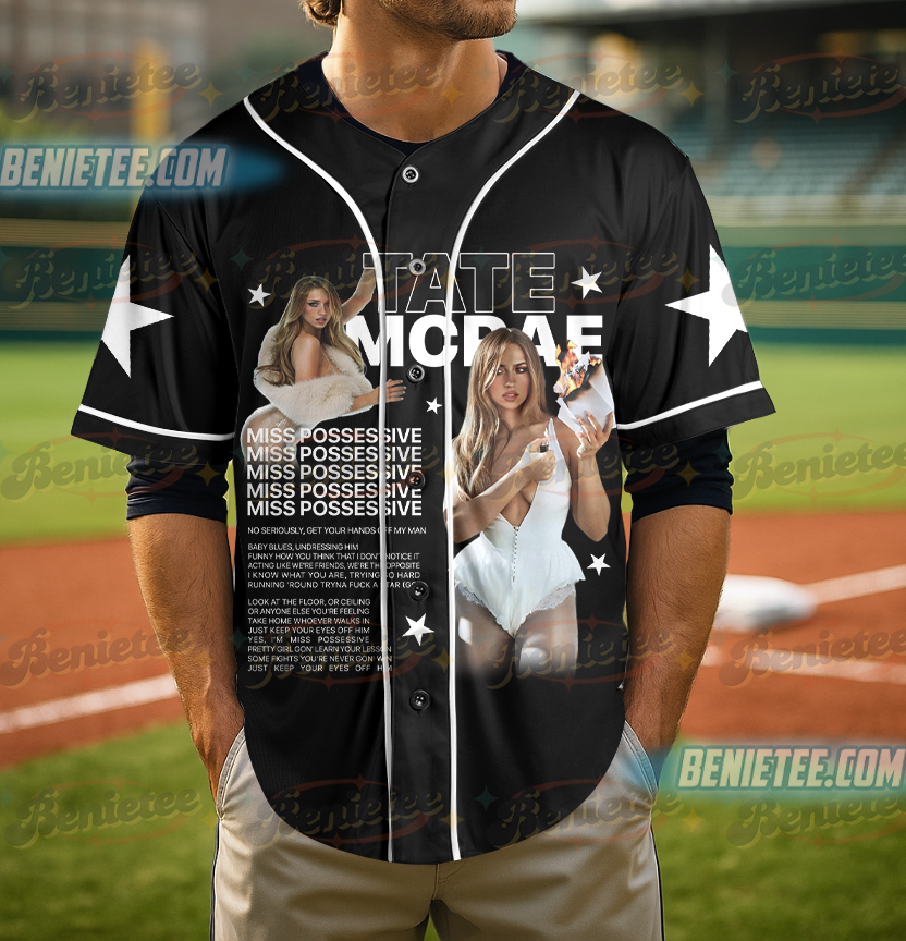 Tate McRae Baseball Jersey, Tate McRae 2025 Concert Jersey, Tate McRae Miss Possessive Tour 2025 Shirt - Image 2