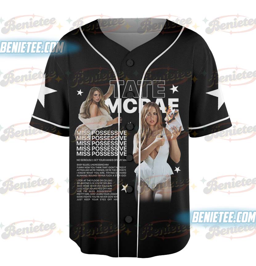 Tate McRae Baseball Jersey, Tate McRae 2025 Concert Jersey, Tate McRae Miss Possessive Tour 2025 Shirt - Image 4