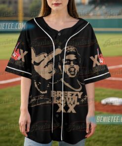 Alternative view of Tour Chris Brown Concert Baseball Jersey