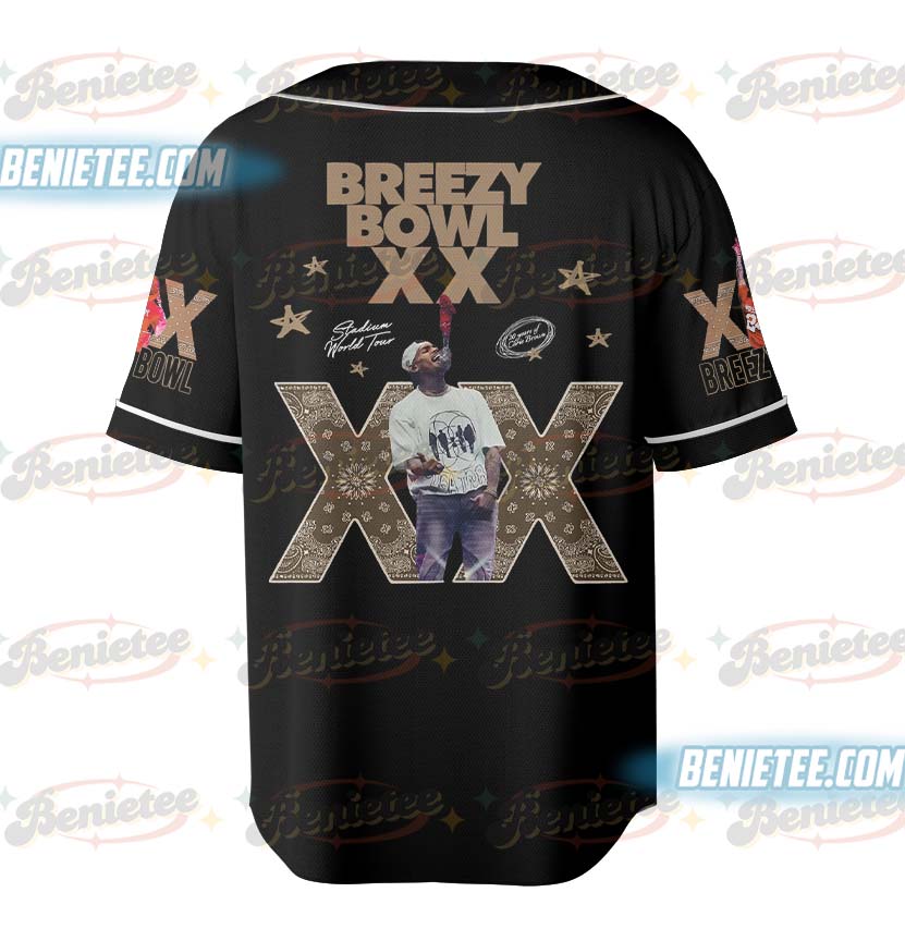 Tour Chris Brown Concert Baseball Jersey - Image 3