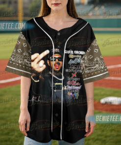 Alternative view of Concert Retro Baseball Jersey, Chris Brown Breezy Jersey