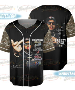 Concert Retro Baseball Jersey, Chris Brown Breezy Jersey