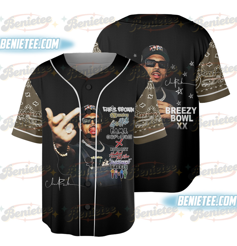Concert Retro Baseball Jersey, Chris Brown Breezy Jersey