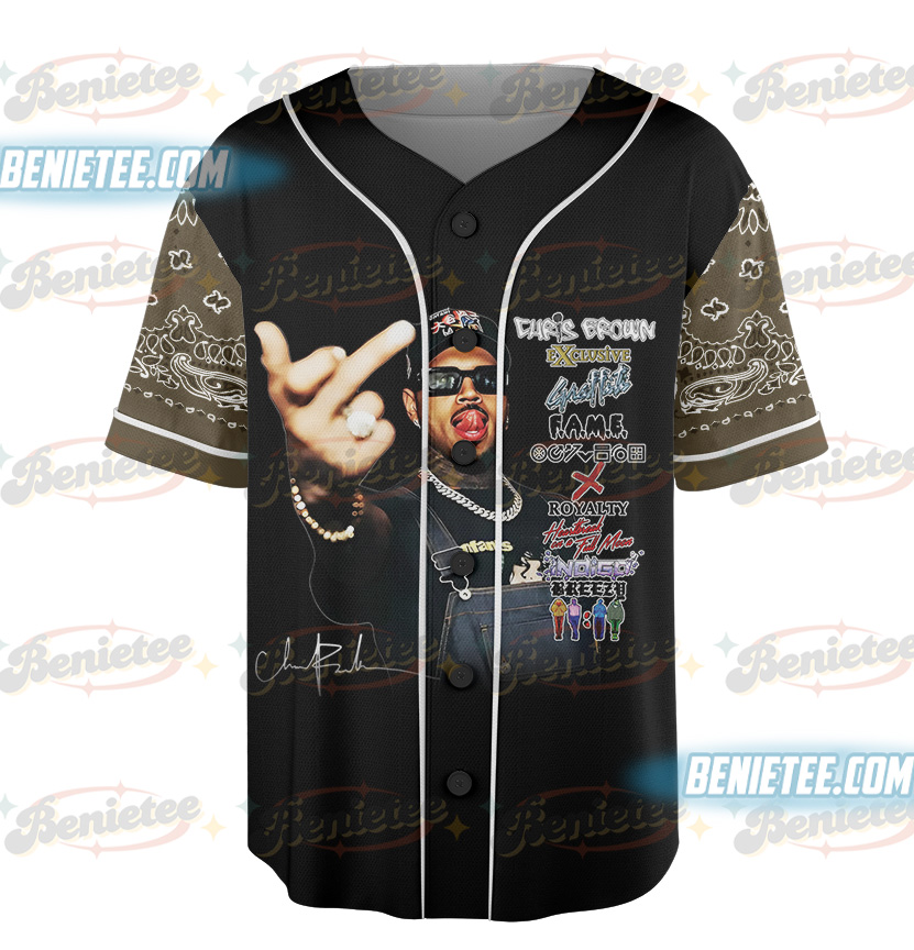 Concert Retro Baseball Jersey, Chris Brown Breezy Jersey - Image 3