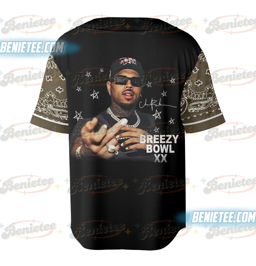 Concert Retro Baseball Jersey, Chris Brown Breezy Jersey - Image 4