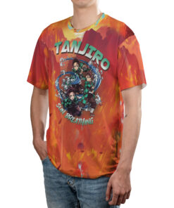 Alternative view of Demon Slayer Tanjiro, Kanao, and Shinobu T-Shirt 3D, Manga T-Shirt, Anime Shirt