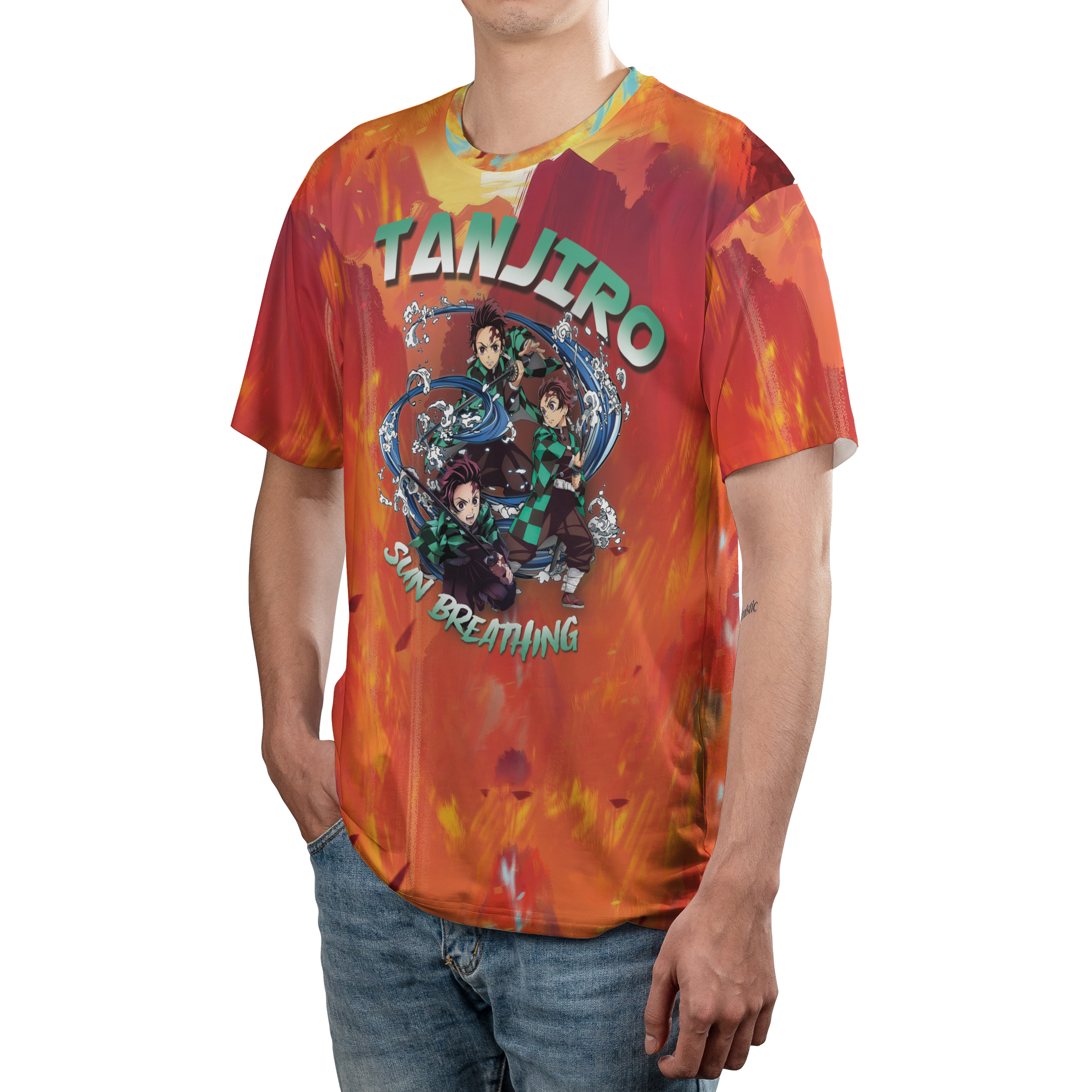 Demon Slayer Tanjiro, Kanao, and Shinobu T-Shirt 3D, Manga T-Shirt, Anime Shirt - Image 2