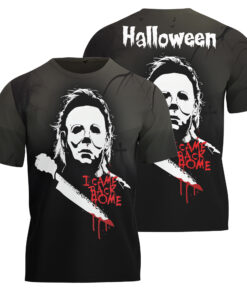 Halloween Horror Movie Michael Myers Hockey Shirt 3D