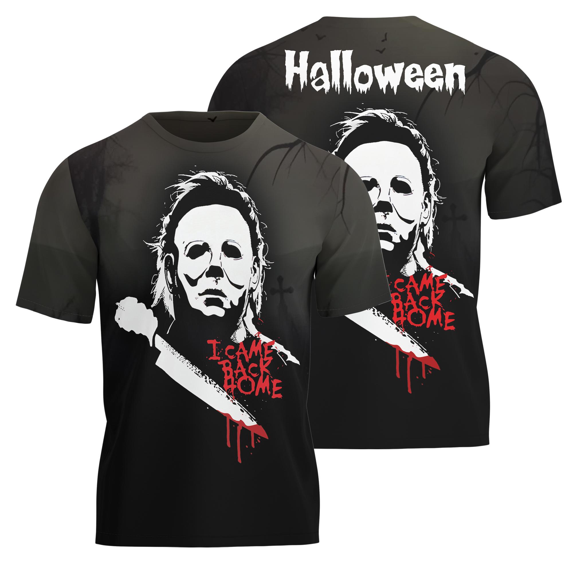 Halloween Horror Movie Michael Myers Hockey Shirt 3D