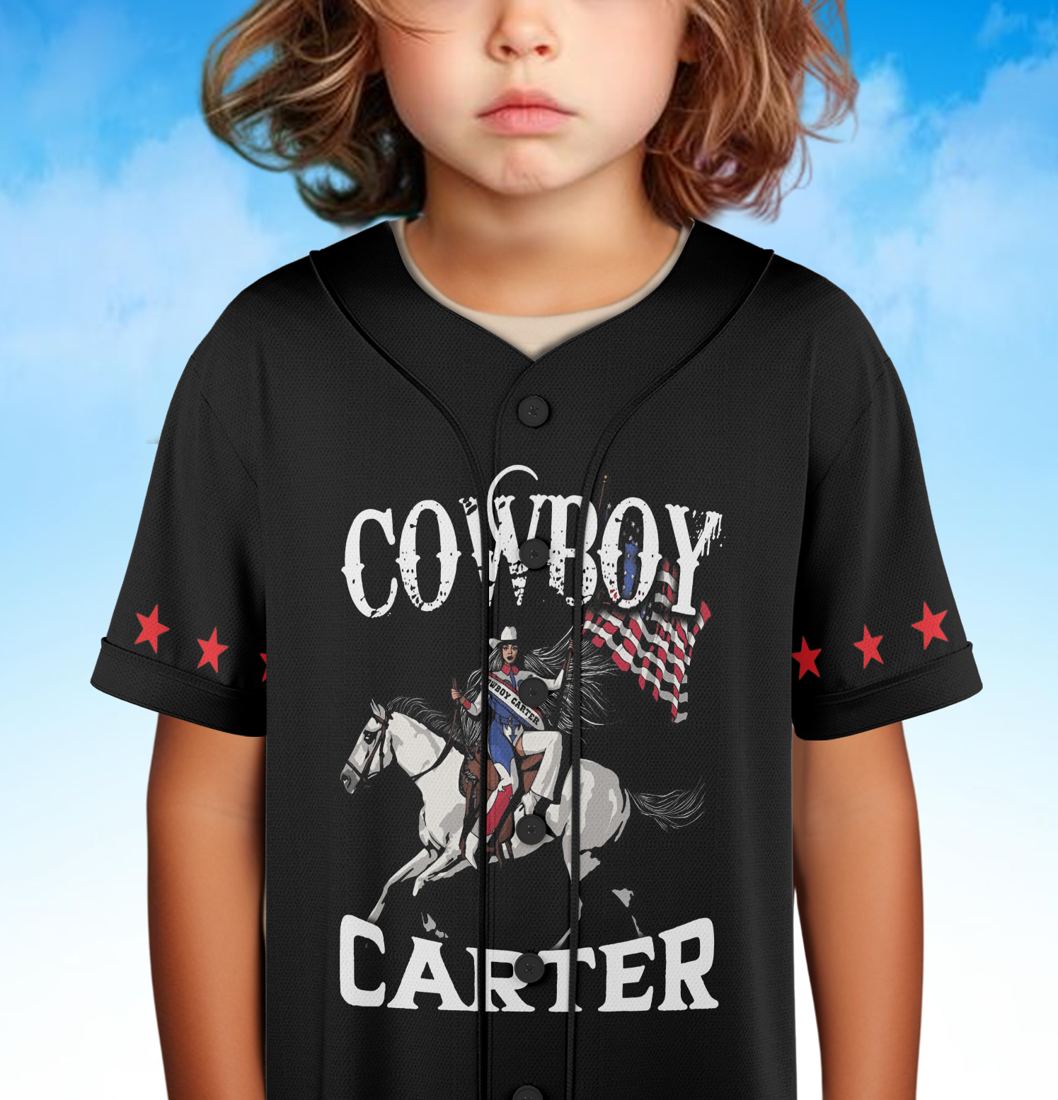 Beyonce Houston Inspired Baseball Jersey, Cowboy Carter Tour Jersey, H-Town Country Tour Concert Tee - Image 2