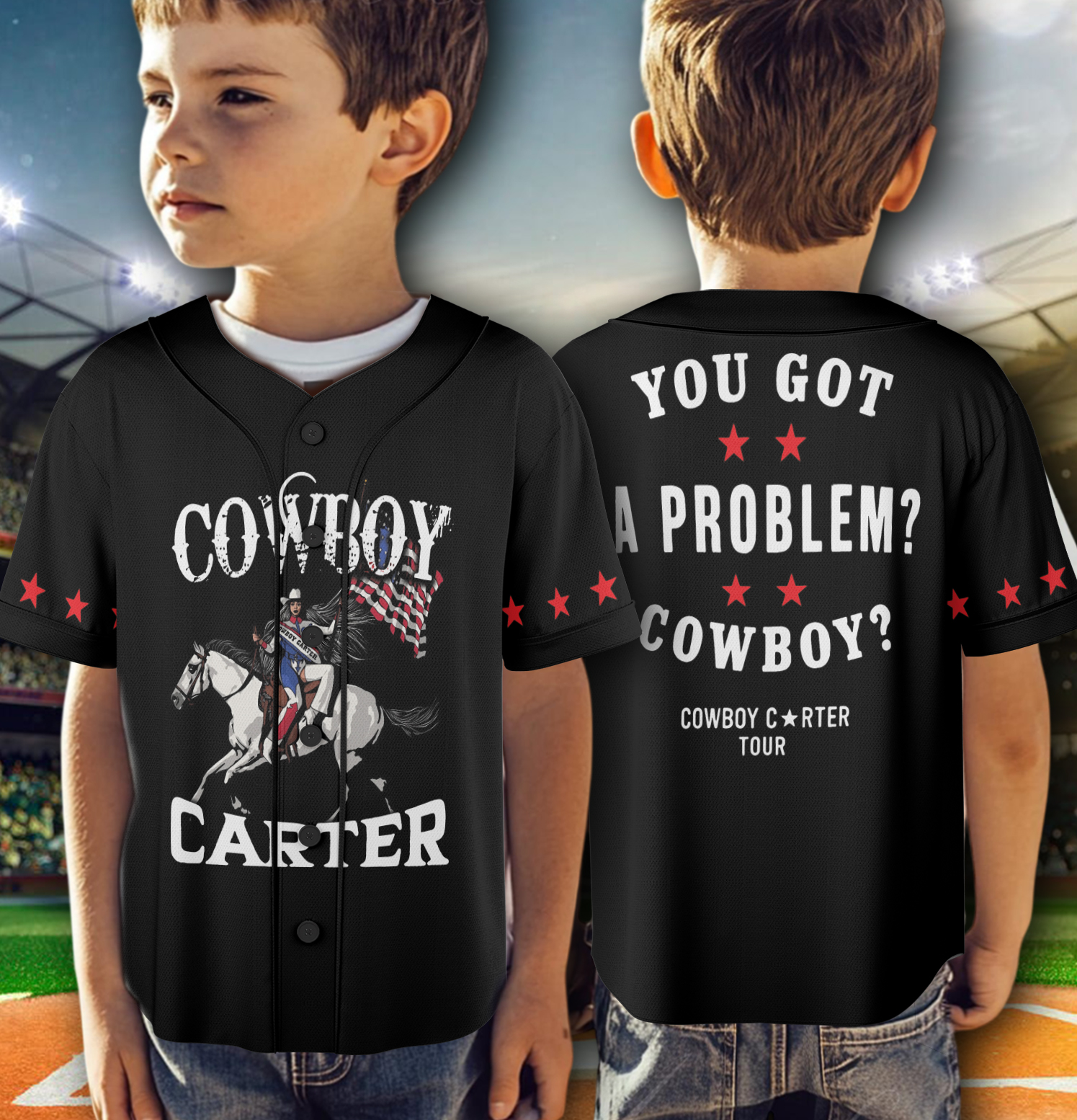Beyonce Houston Inspired Baseball Jersey, Cowboy Carter Tour Jersey, H-Town Country Tour Concert Tee - Image 5