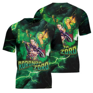 One Piece Roronoa Zoro Bandana Anime Tee 3D