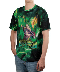 Alternative view of One Piece Roronoa Zoro Bandana Anime Tee 3D