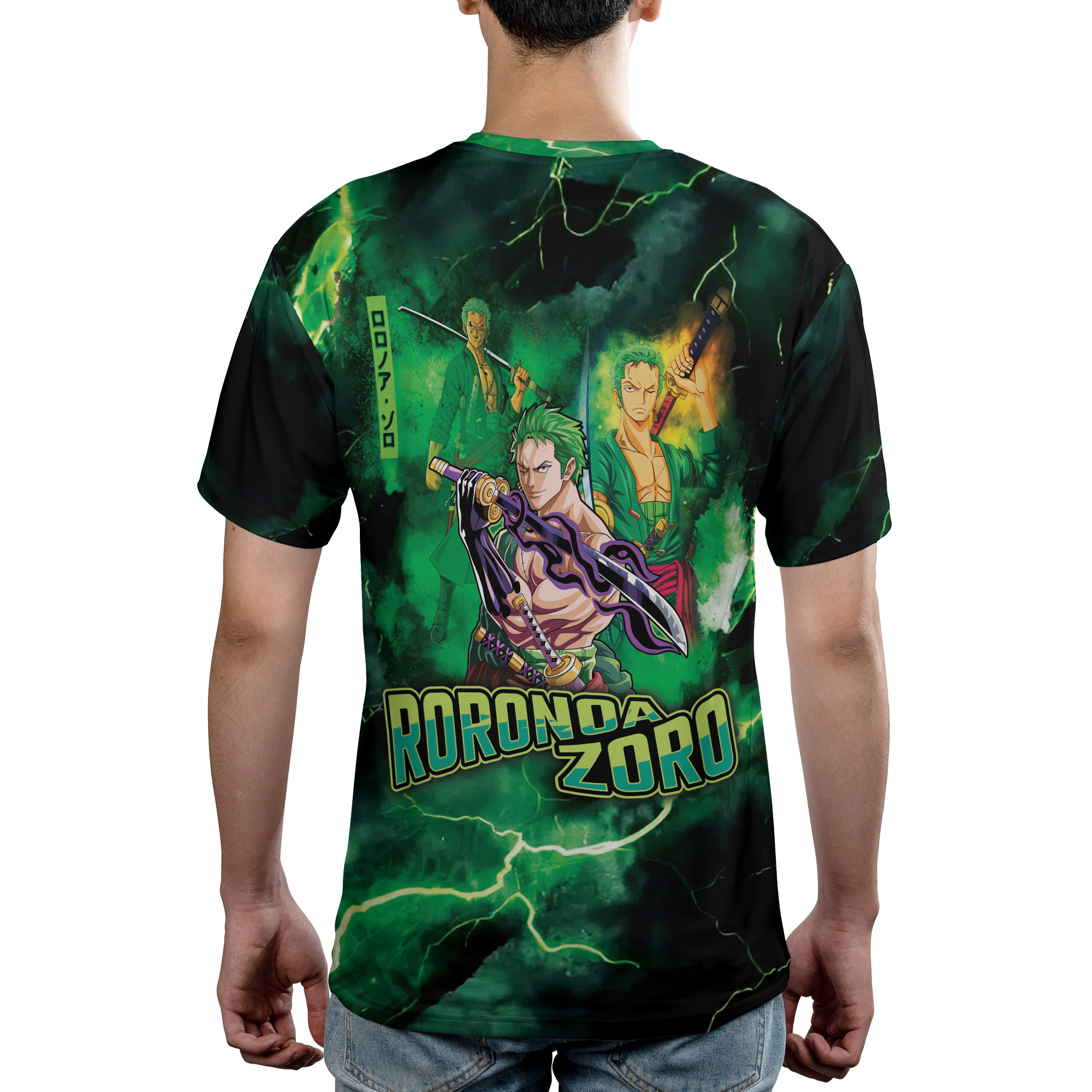 One Piece Roronoa Zoro Bandana Anime Tee 3D - Image 4