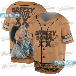 Chris Brown Breezy Bowl XX Baseball Jersey, Chris Brown Album Jersey