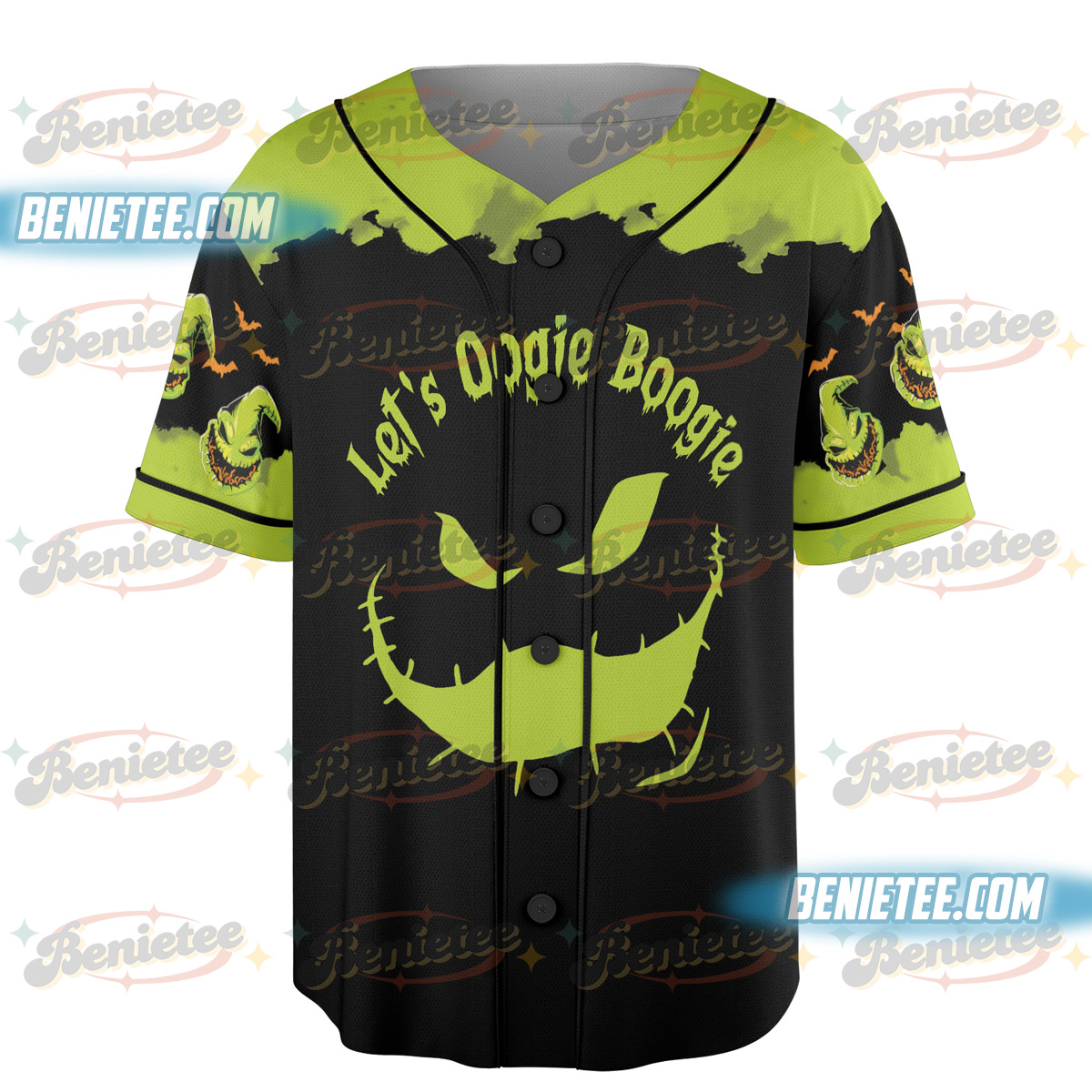 Halloween Boogie Baseball Jersey, The Nightmare Before Christmas, Oogie Boogie Jersey - Image 2