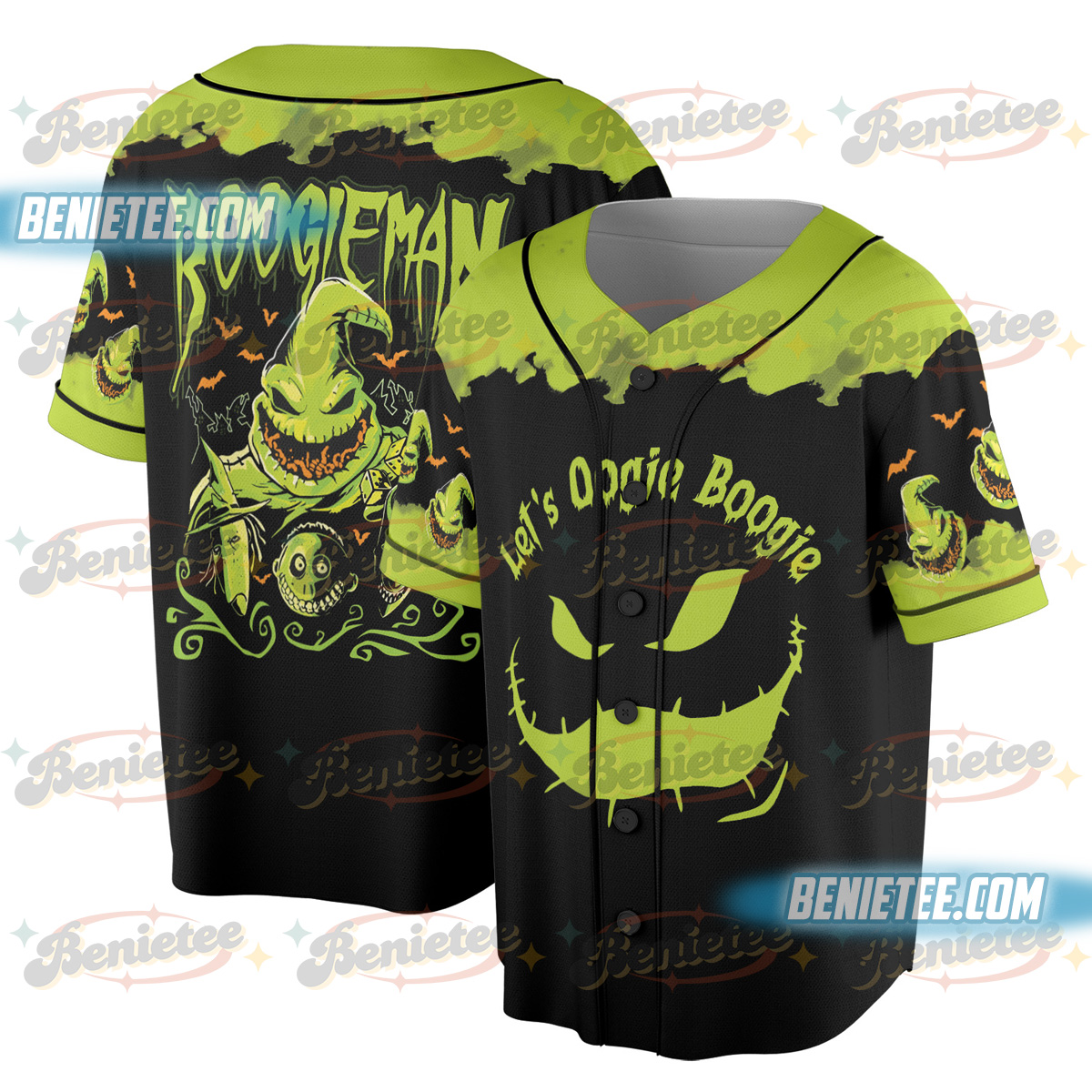 Halloween Boogie Baseball Jersey, The Nightmare Before Christmas, Oogie Boogie Jersey