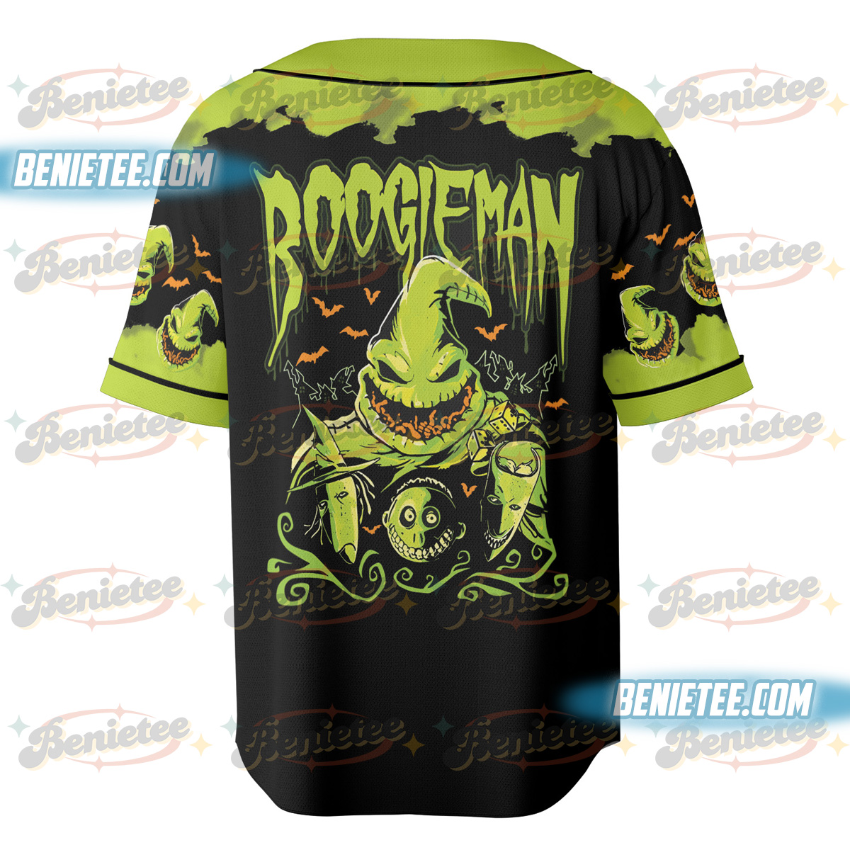 Halloween Boogie Baseball Jersey, The Nightmare Before Christmas, Oogie Boogie Jersey - Image 4