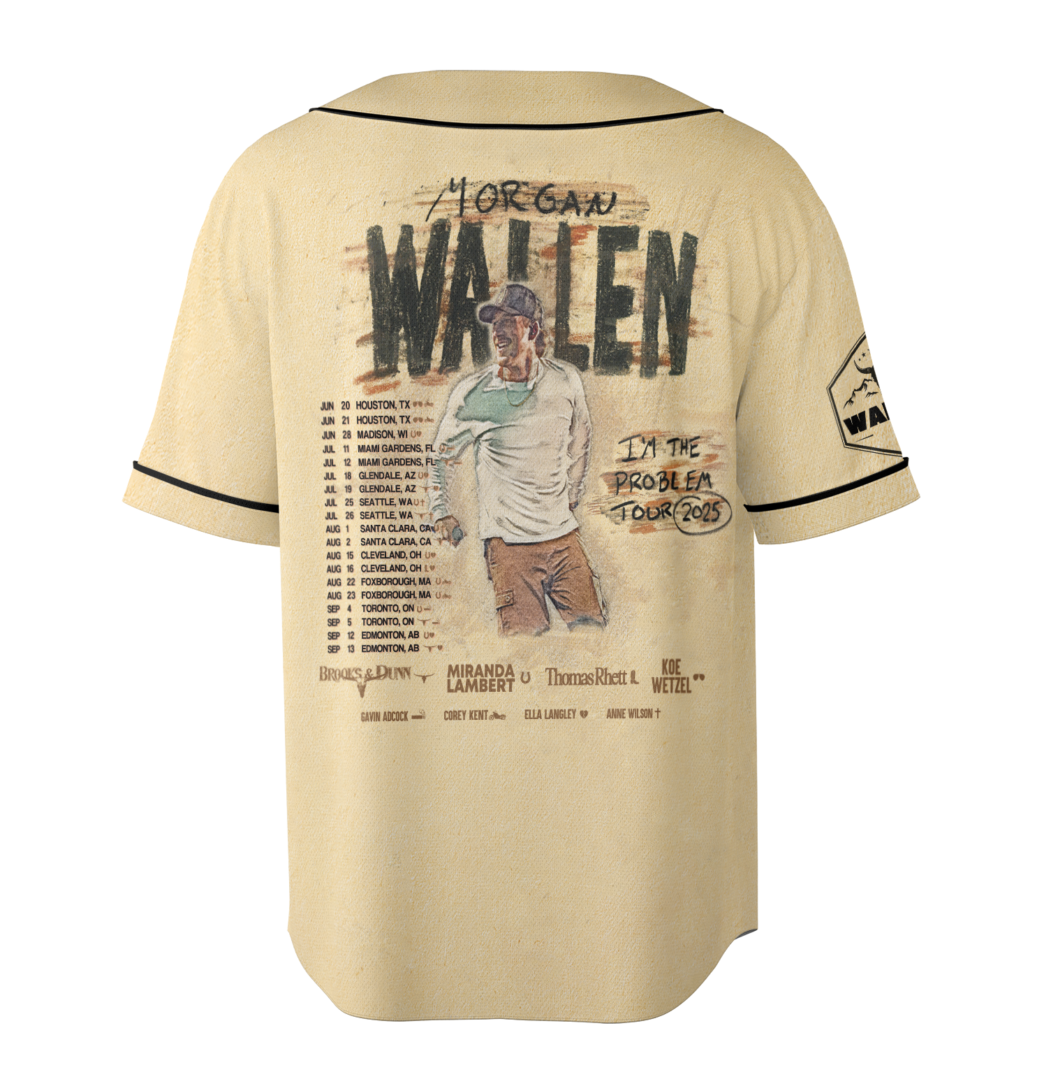 Morgan I'm The Problem Tour 2025 Jersey, Wallen Concert 2025, Mor-gan Wallen Fan Jersey, Mor-gan Wallen Merch, Country Music - Image 3