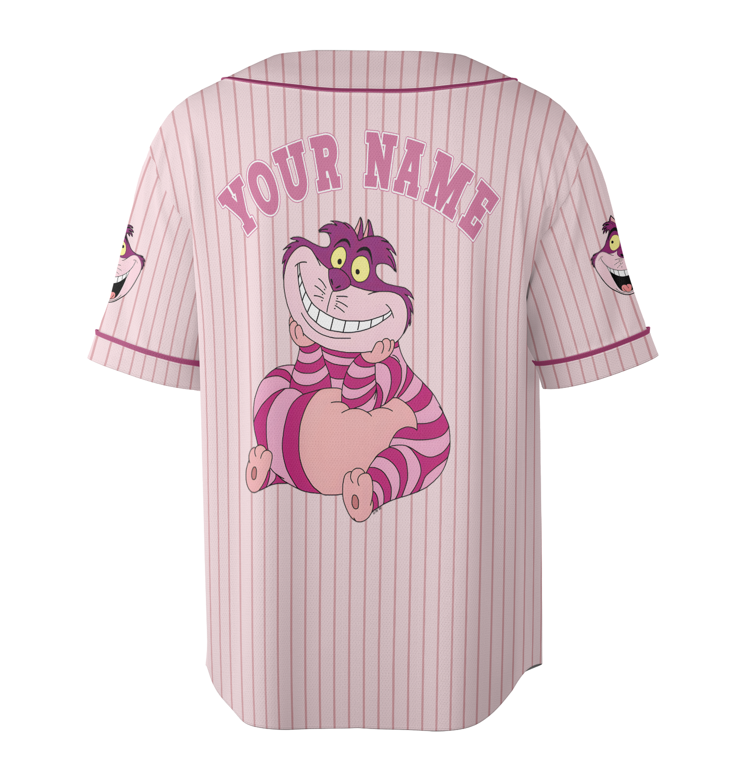 Custom Name Alice In Wonderland Cheshire Baseball Jersey, Cheshire Matching Family Jersey, Alice In Wonderland Character Jersey, Disney Movie Jersey - Image 2