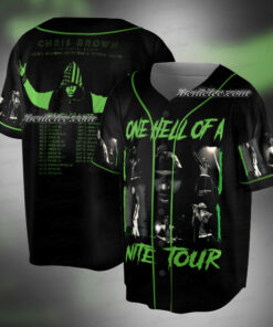 Chris Brown Hip Hop Washed Baseball Jersey