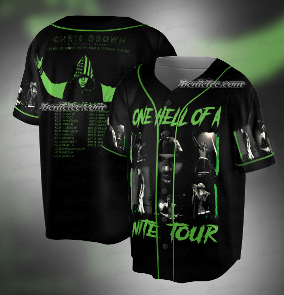 Chris Brown Hip Hop Washed Baseball Jersey