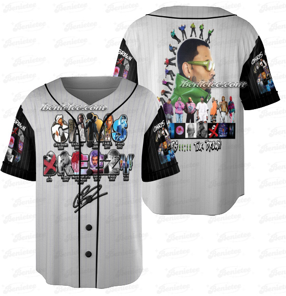 Chris Brown XX Tour Baseball Jersey, Chris Brown Breezy - Image 4