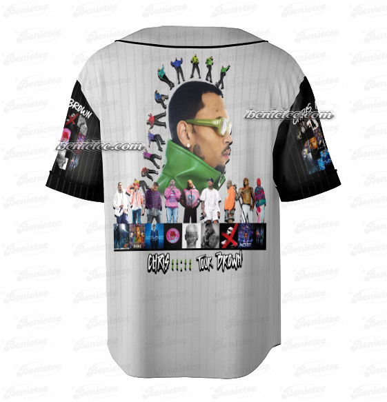 Chris Brown XX Tour Baseball Jersey, Chris Brown Breezy - Image 6