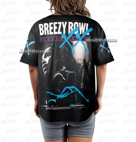 Chris Brown Vintage Middle Finger Vintage Baseball Jersey - Image 6