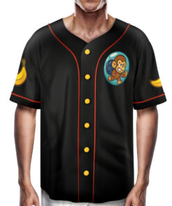 Alternative view of Retro Parody One Piece Jersey, Funny Luffy Monkey Ball Tee, Summer Anime Gamer Gift