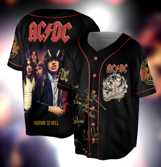 ACDC PWR UP 2025 Tour Jersey, Classic Rock Band Outfit