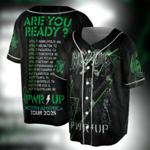 ACDC Concert Tour 2025 Jersey, Rock and Roll Band Jersey