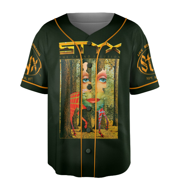 Styx The Grand Illusion Black Adult Jersey, Music Band Shirt - Image 4
