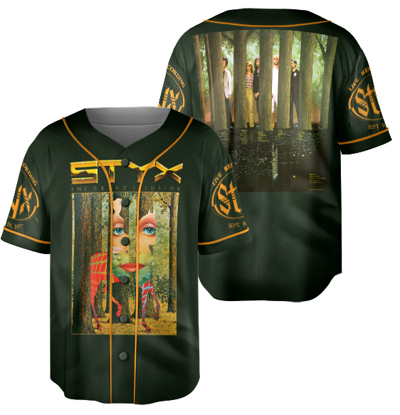 Styx The Grand Illusion Black Adult Jersey, Music Band Shirt - Image 6