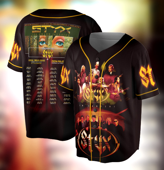 2025 Styx Band The Grand Illusion Tour Jersey, Styx 2025 Concert Shirt