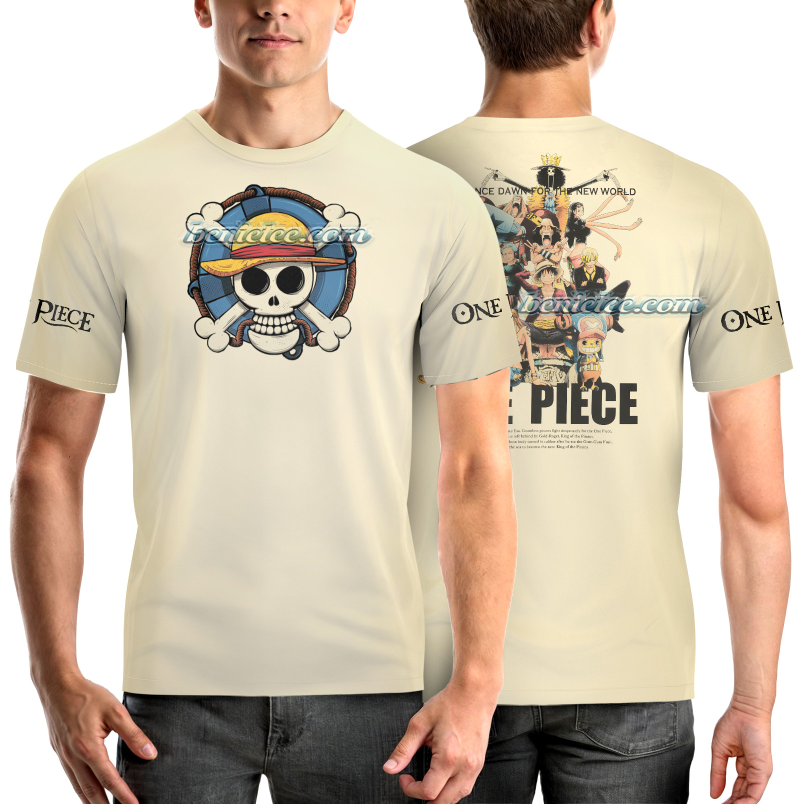 One Piece Straw Hat Anime 3D T-Shirt - Image 2