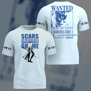 One Piece Roronoa Zoro Bandana Anime 3D Tee