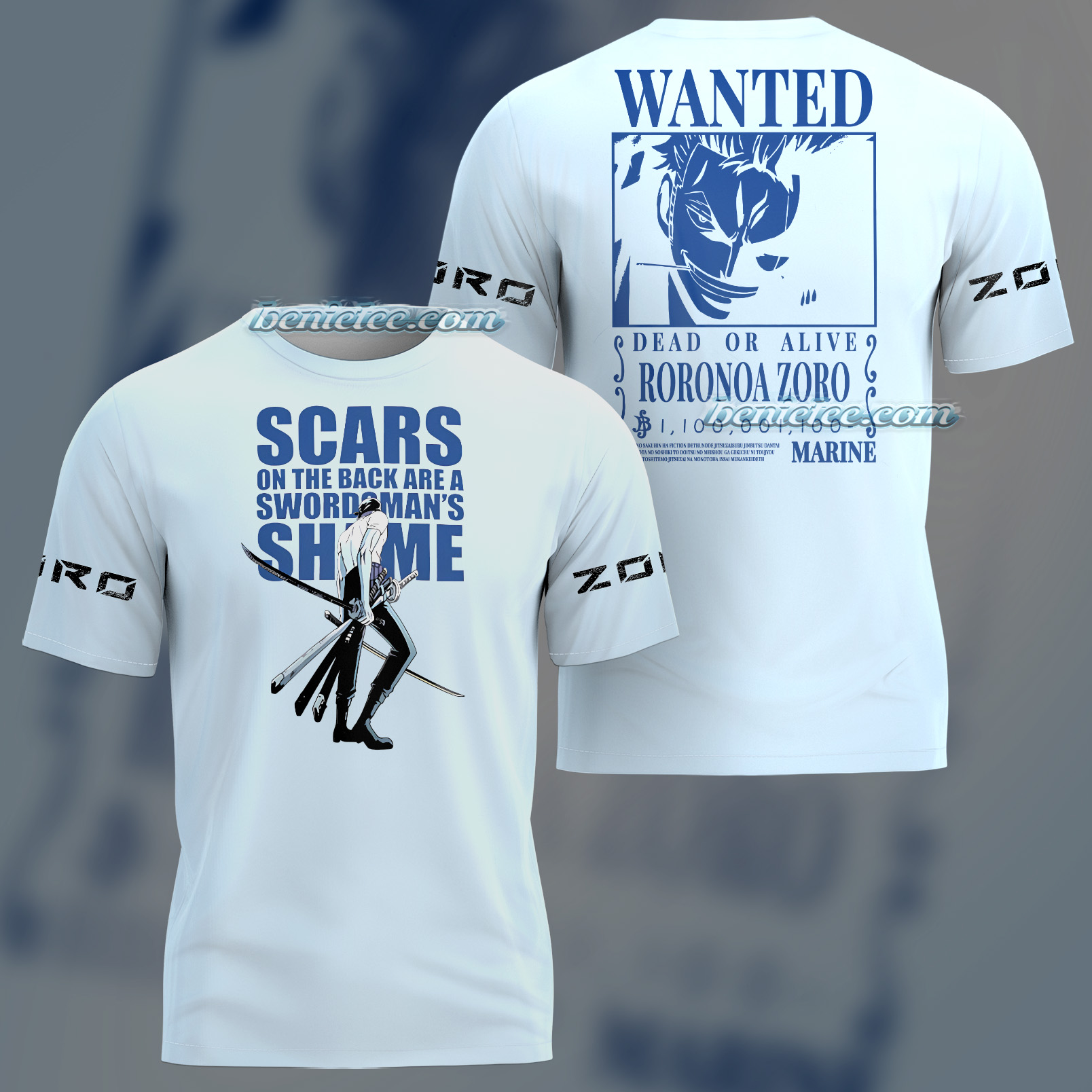 One Piece Roronoa Zoro Bandana Anime 3D Tee