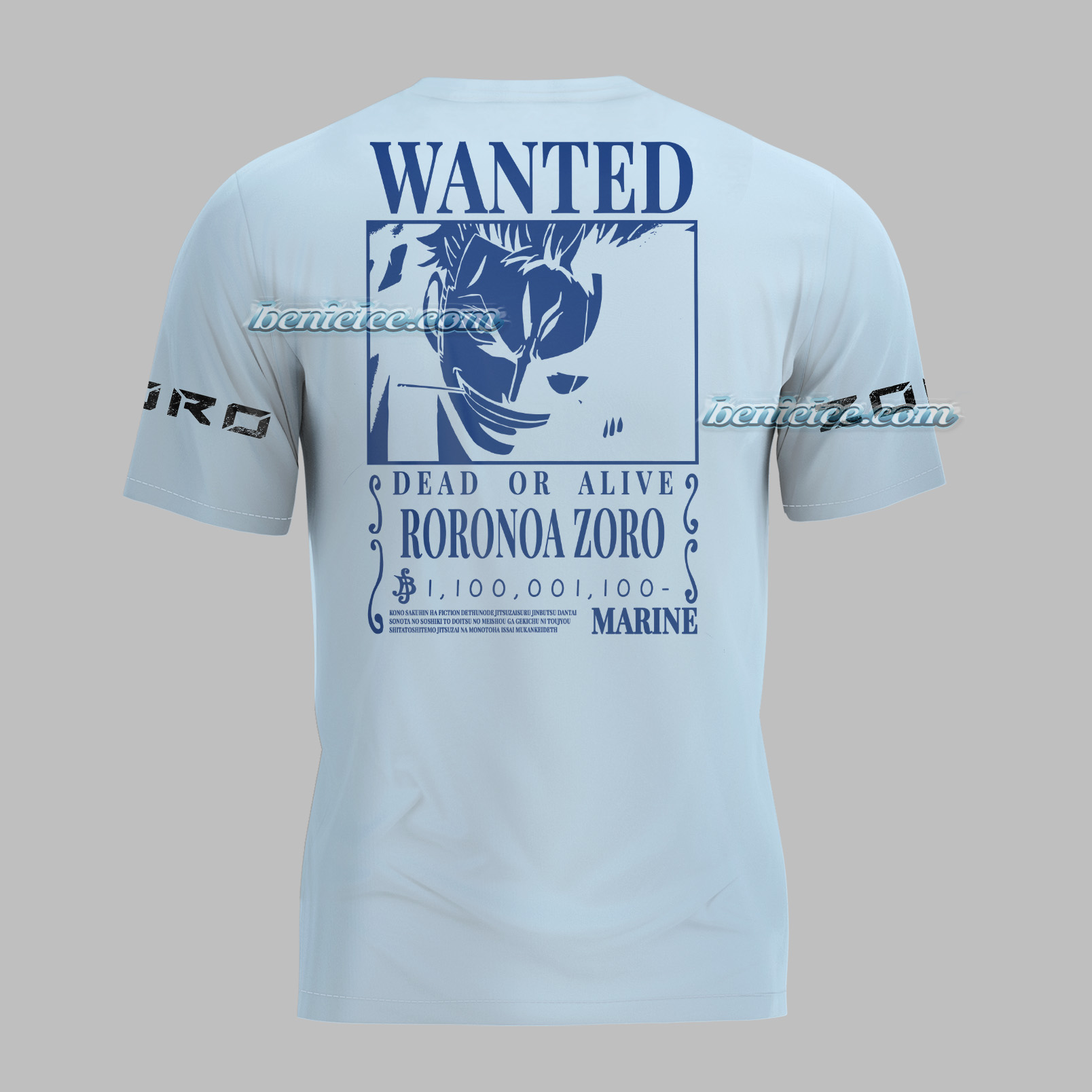 One Piece Roronoa Zoro Bandana Anime 3D Tee - Image 5