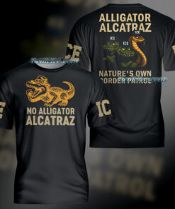 Alligator 3D Tee, Vintage Gator Enforcement Clipart Shirt, ICE Alligator Alcatraz T-shirt