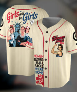 Girls Will be Girls 4th of July Jersey, Patriotic Feminist Shirt