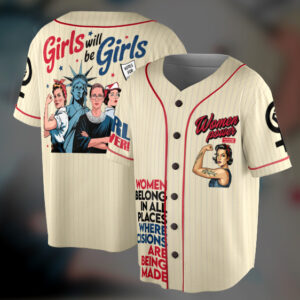 Girls Will be Girls 4th of July Jersey, Patriotic Feminist Shirt