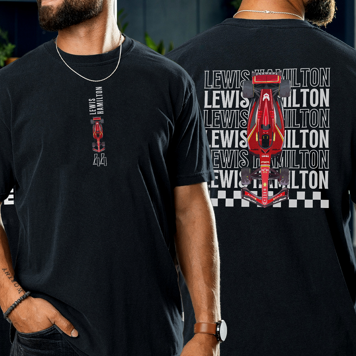 Lewis Hamilton T-Shirt, Ferrari Season 2025 Racing Gift for Men and Women F1 Fan Merch Formula 1 Unisex Shirt