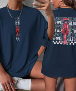 Alternative view of Lewis Hamilton T-Shirt, Ferrari Season 2025 Racing Gift for Men and Women F1 Fan Merch Formula 1 Unisex Shirt