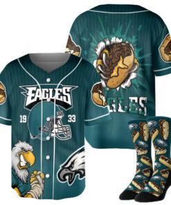 Alternative view of Patriotic Eagle Jersey, Bird Gang Graphic Tee, Game Day Jersey