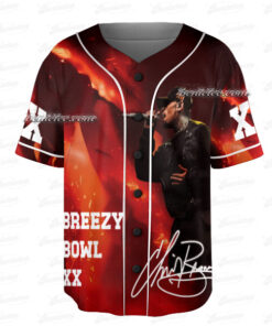 Alternative view of Vintage Rapper Chris Brown Breezy Bowl XX Tour Jersey
