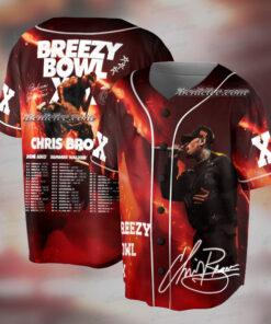 Vintage Rapper Chris Brown Breezy Bowl XX Tour Jersey
